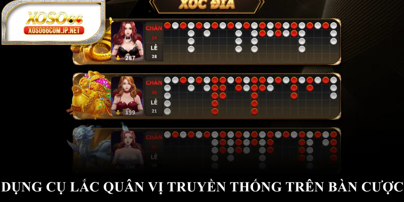 Dụng cụ lắc quân vị truyền thống trên bàn cược